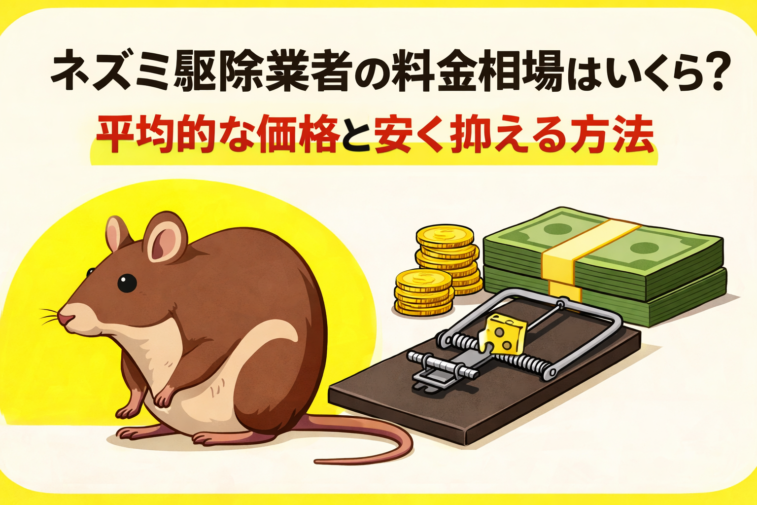 ネズミ駆除業者に依頼する料金